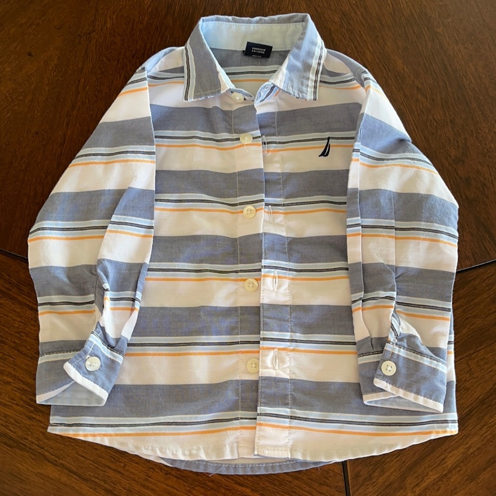 Nautica kids button long sleeve 24M